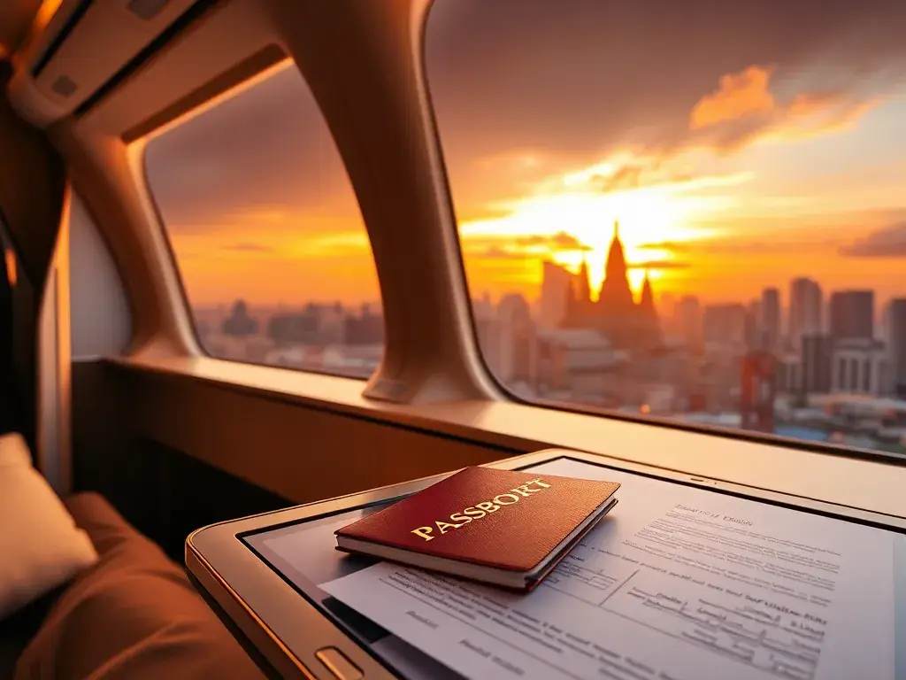 Dealz der Woche: Oman Air, Eurowings BIZ & ASW Premium: Ein fotorealistisches Header-Bild für einen Reise-Deal-Blog: luxuriöse Oman Air Bus…