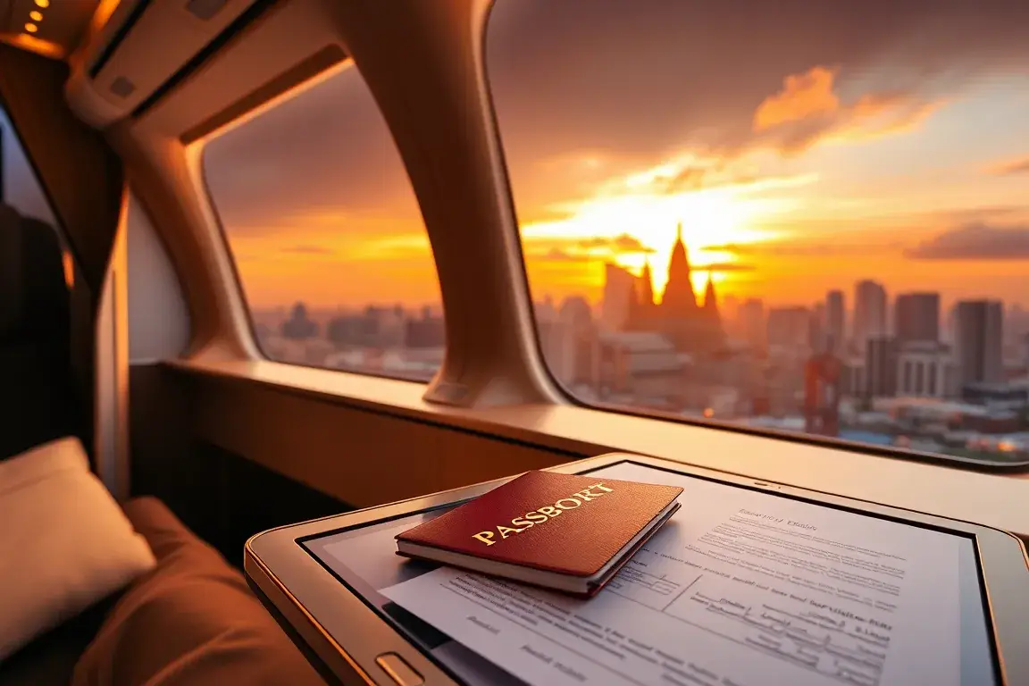 Dealz der Woche: Oman Air, Eurowings BIZ & ASW Premium: Ein fotorealistisches Header-Bild für einen Reise-Deal-Blog: luxuriöse Oman Air Bus…