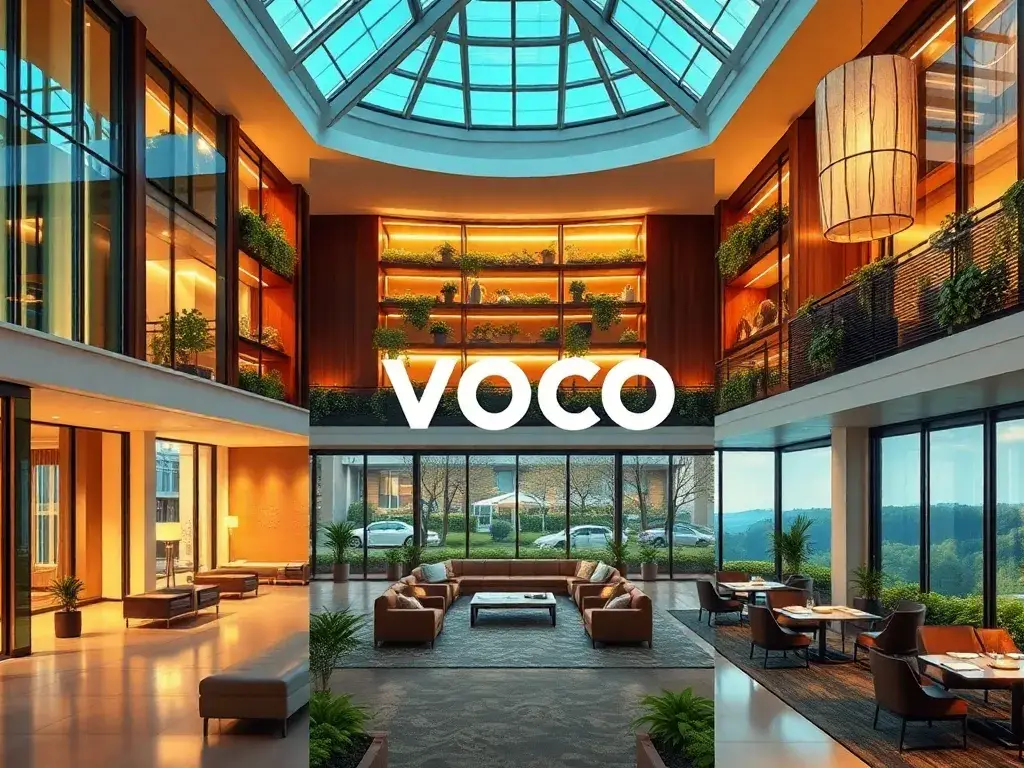 Die 10 günstigsten voco-Hotels: Eine hochwertige Bildkomposition, die die weltweite Vielfalt von voco-Hotels zeigt: moderne Fassaden, einla…