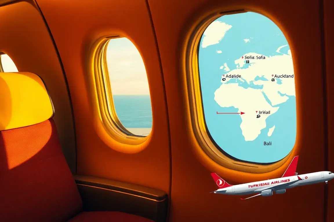 Handverlesene Deals der Woche: Turkish/Auckland & Iberia: Bannerbild: Fotorealistische Darstellung einer Turkish Airlines Business Class-Ka…