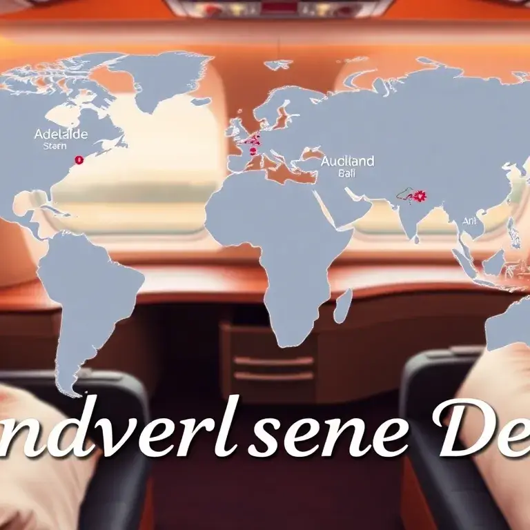Unsere handverlesenen Deals der Woche: Eine hochwertige Travel-Deal-Cover-Szene: Eine luxuriöse Turkish Airlines Business Class-Kabine im V…