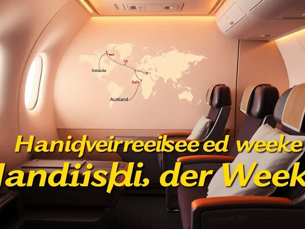 Unsere handverlesenen Deals der Woche: Hochauflösendes Heldenbild: Luxuriöse Turkish Airlines Business Class-Kabine mit Lie-Flat-Sessel, wa…