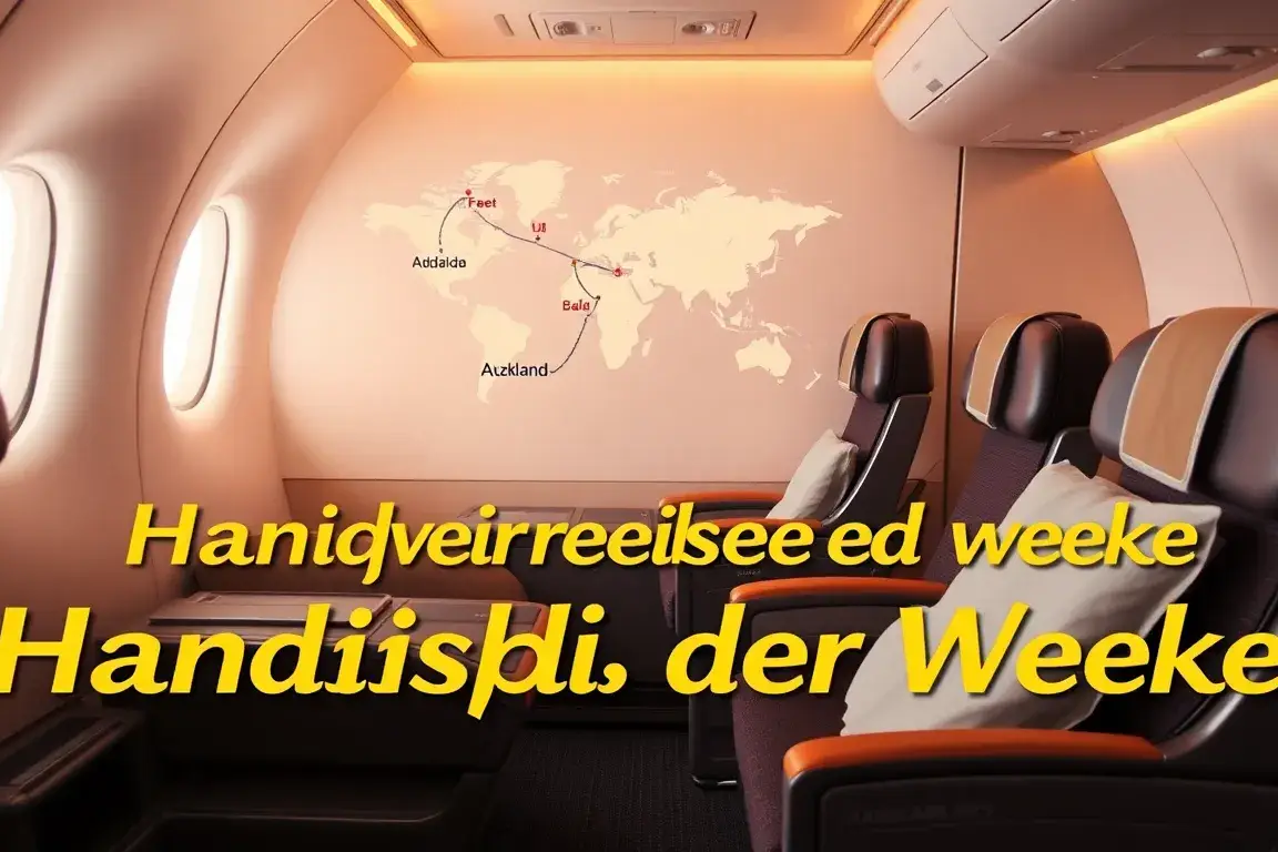 Unsere handverlesenen Deals der Woche: Hochauflösendes Heldenbild: Luxuriöse Turkish Airlines Business Class-Kabine mit Lie-Flat-Sessel, wa…