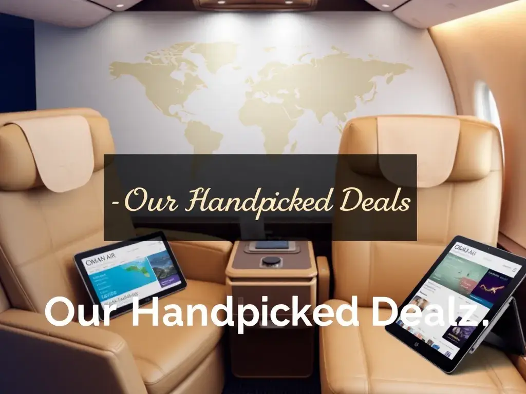 Unsere handverlesenen Dealz der Woche: Oman Air & ASMALLWORLD: Ein hochwertiges Bannerbild, das Reise-Deals vereint: Eine luxuriöse Oman Ai…