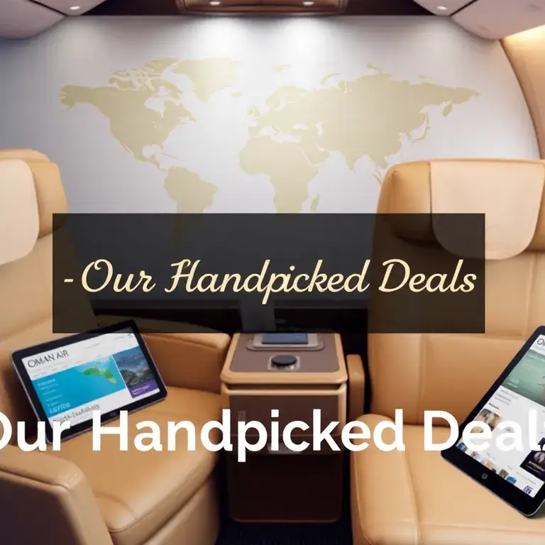 Unsere handverlesenen Dealz der Woche: Oman Air & ASMALLWORLD: Ein hochwertiges Bannerbild, das Reise-Deals vereint: Eine luxuriöse Oman Ai…