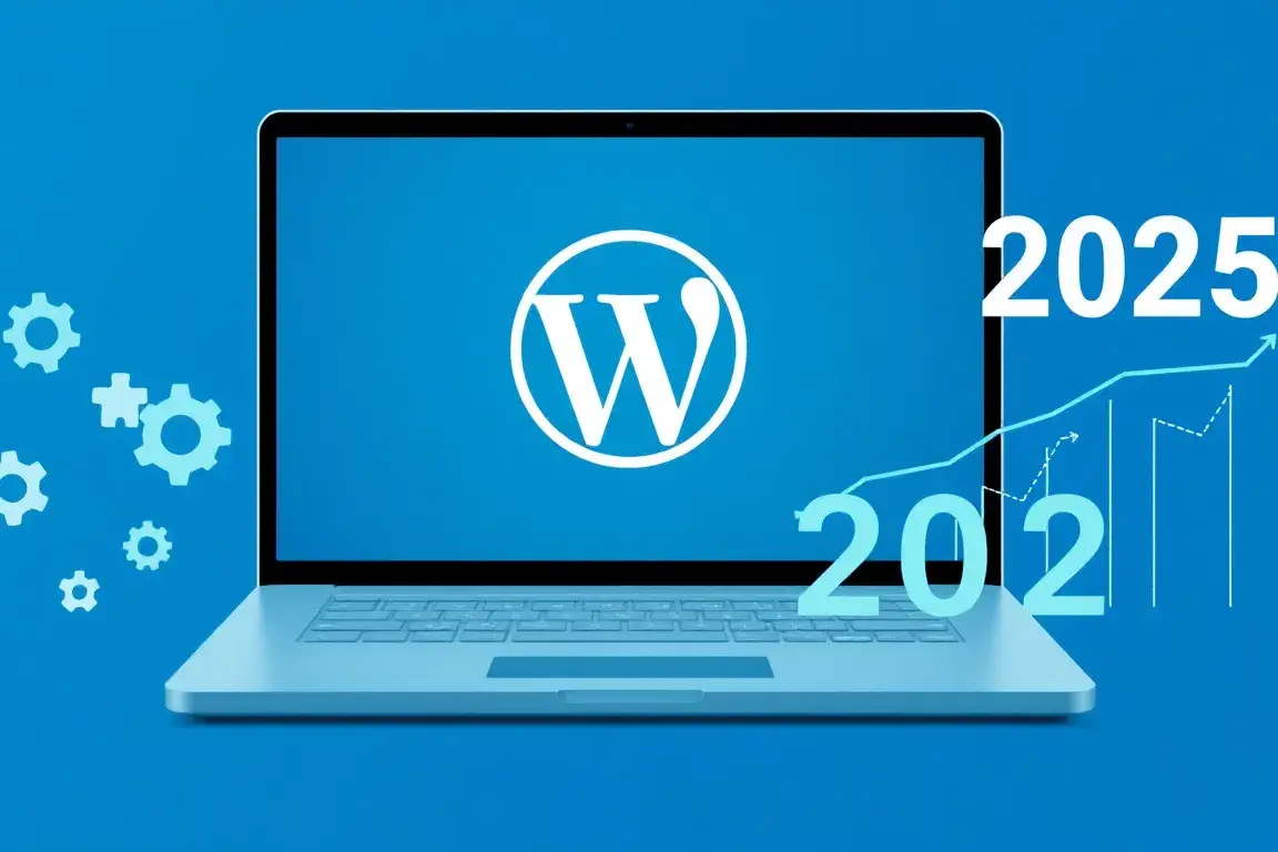 Vielleicht das beste WordPress-Plugin 2025?: Erzeuge ein hochauflösendes Header-Bild für einen Blogartikel über das beste WordPress-Plugin …