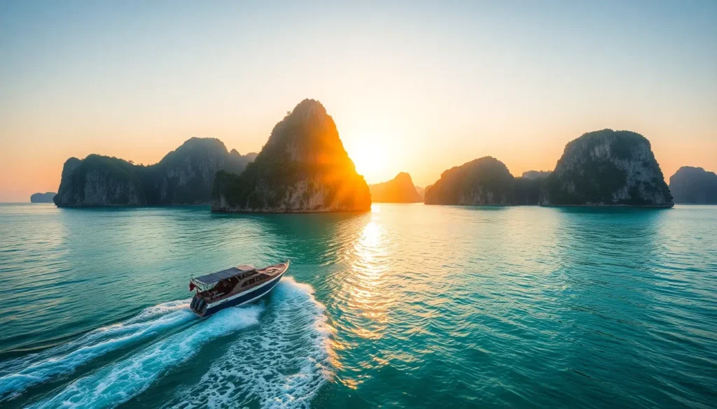 12 Tage Flores: Roadtrip-Highlights - Tag 1: Komodo-Inseln Bootstour: Eine epische Midjourney-Prompt: Ein Boot gleitet durch türkisfarbenes…