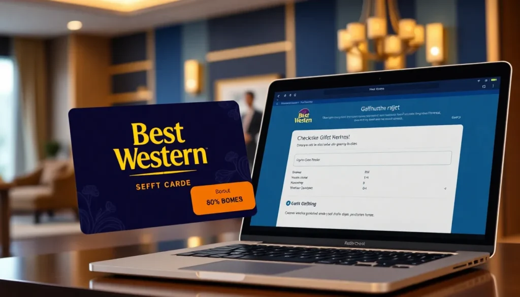 Best Western Geschenkkarten mit 20% Bonus bis Februar 2026 - Bezahlung mit Geschenkkarten auf der Best Western Website: Detailreiche Nahauf…