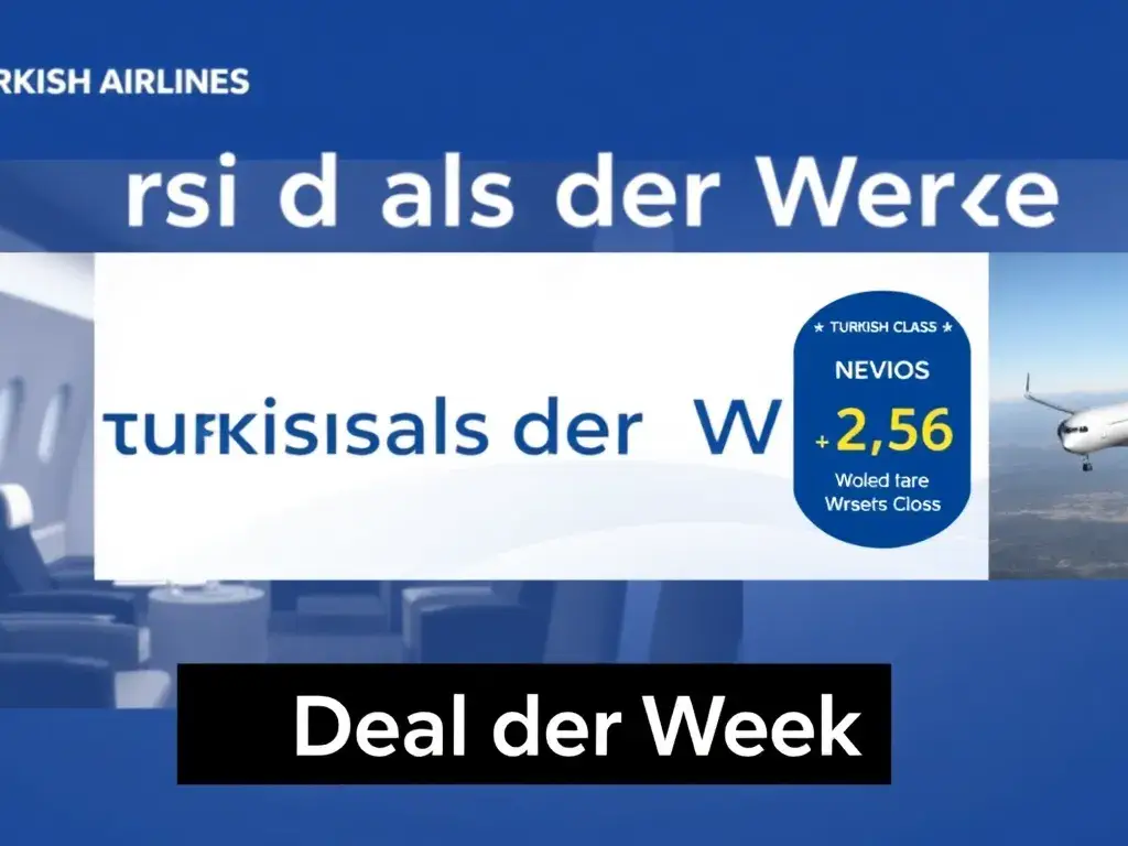 Unsere handverlesenen Deals der Woche: Flug-Highlights: Eine hochwertige Header-Collage, die Reisedeals der Woche vermittelt: Turkish Airli…