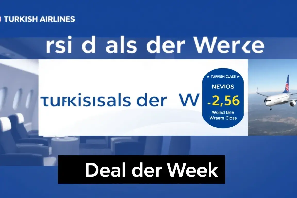 Unsere handverlesenen Deals der Woche: Flug-Highlights: Eine hochwertige Header-Collage, die Reisedeals der Woche vermittelt: Turkish Airli…