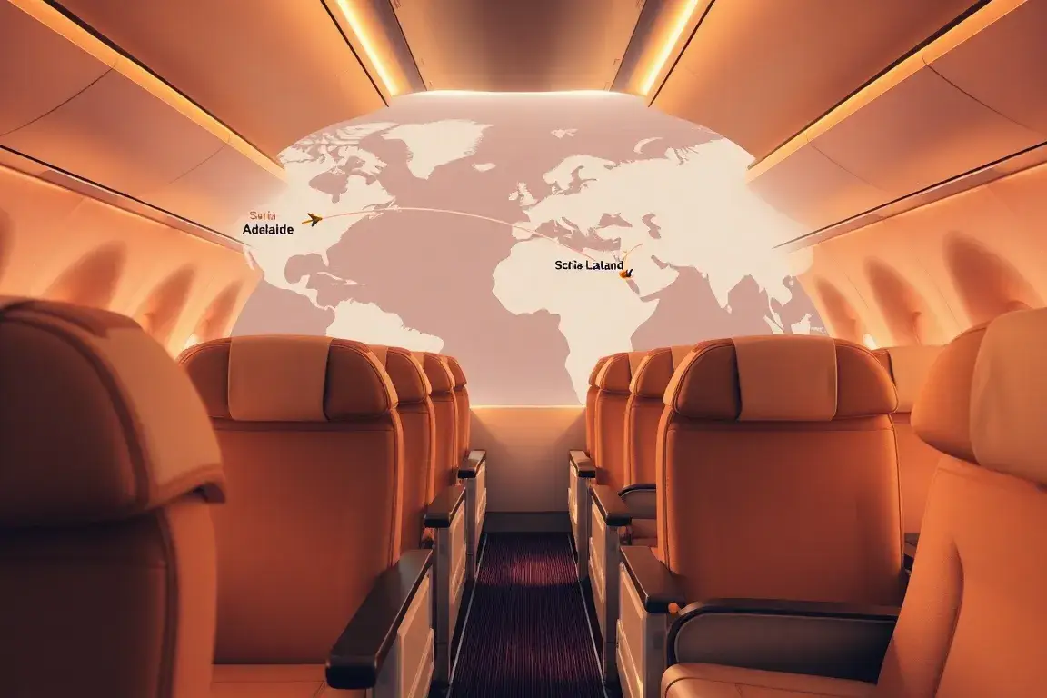 Unsere handverlesenen Deals der Woche: THY & Avios: Luxuriöse Turkish Airlines Business Class Kabine im Vordergrund mit vollständig flachen…