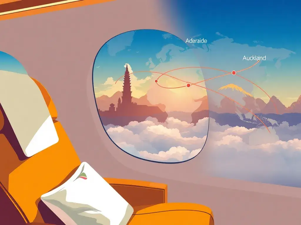 Unsere handverlesenen Deals der Woche: Turkish Airlines: Eine stilvolle Travel-Hero-Illustration: luxuriöse Turkish Airlines Business Class…