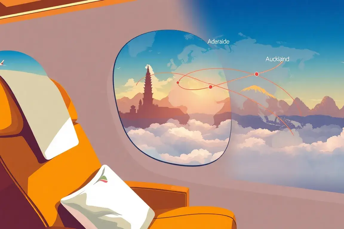 Unsere handverlesenen Deals der Woche: Turkish Airlines: Eine stilvolle Travel-Hero-Illustration: luxuriöse Turkish Airlines Business Class…