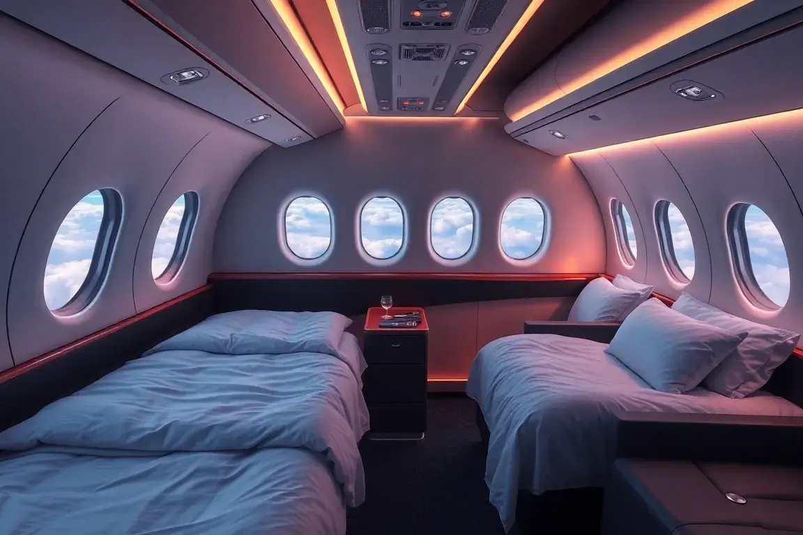 Buenos Aires Erste Klasse: Oslo nach EZE für €4.050: AI image prompt: Eine realistische Darstellung der American Airlines First Class Kabin…