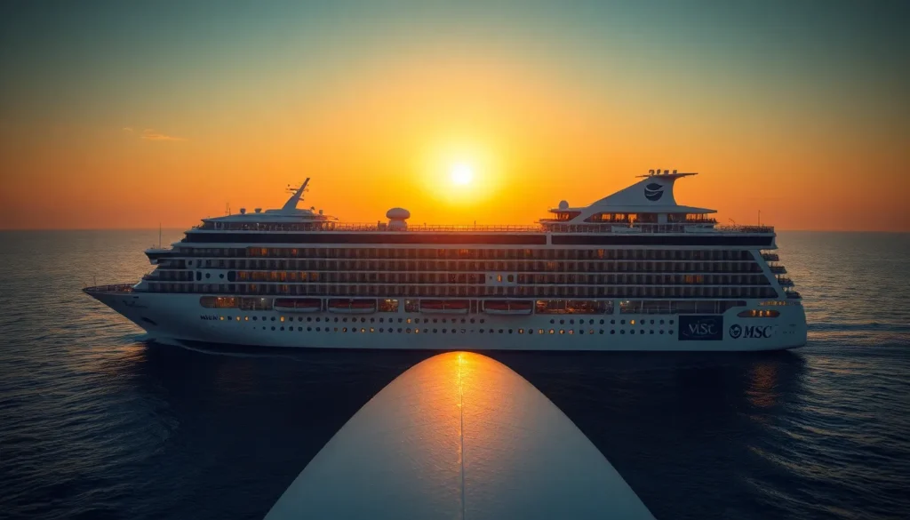 MSC Preziosa: 7-Nächte NW-Europa-Kreuzfahrt ab €599 - Das Schiff: Eine realistische, hochauflösende Darstellung des MSC Preziosa: Frontansi…