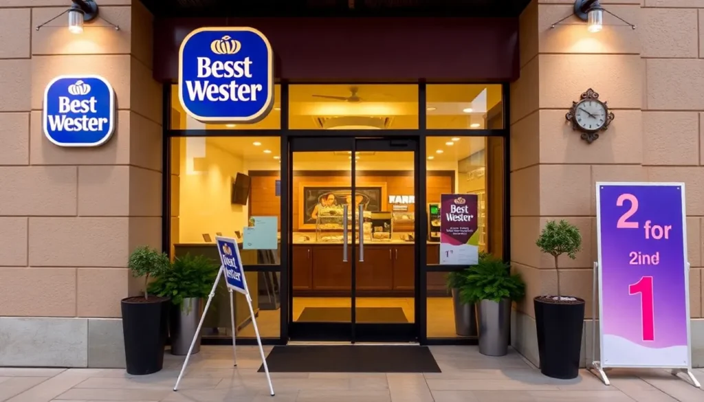 Best Western UK: 2-für-1 mit Frühstück bis Apr 2026 - Fazit: Realistisches Foto eines Best Western UK Hotels, Vorderansicht mit Logo und de…