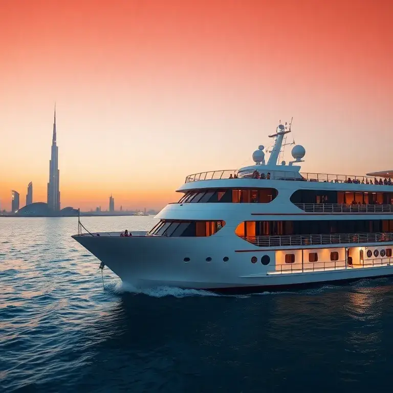 Celestyal Dubai-Kreuzfahrten im Winter ab 309€: Eine stilvolle Hauptaufnahme eines modernen Celestyal-Kreuzfahrtschiffs (Discovery oder Jou…