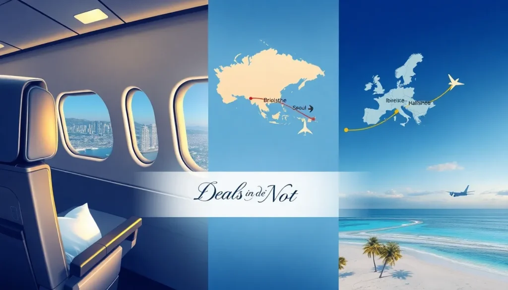 Deals, Die Nicht Auf Die Seite Kamen: Seoul & Karibik - Angebote im Fokus: Eine visuelle Midpost-Illustration, die drei Deal-Szenen zu eine…