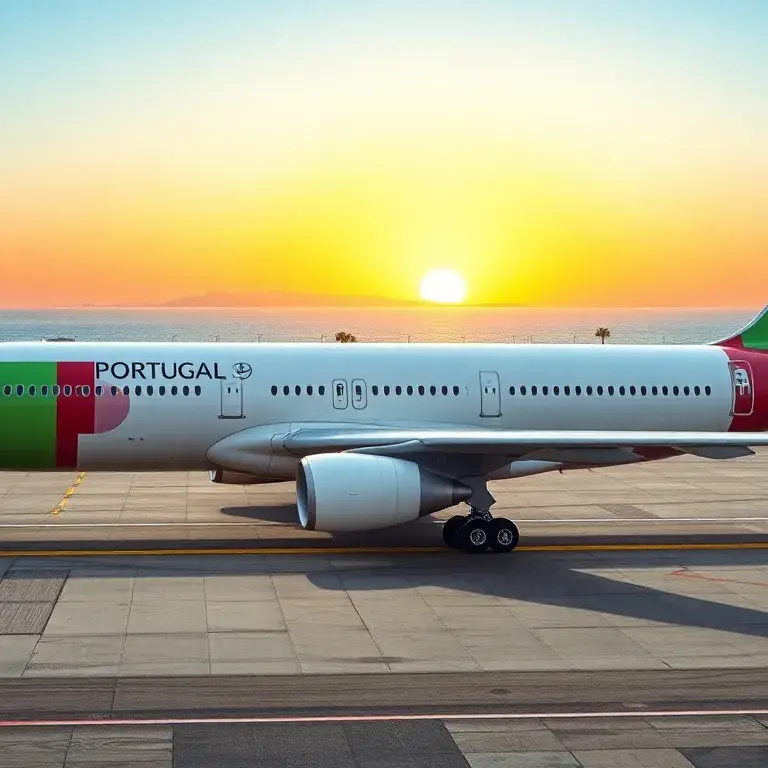 Recife Flugangebot: €1.818 mit TAP von Frankfurt: Eine fotorealistische Travel-Blog-Hauptgrafik: TAP Air Portugal Airbus A330 im Start auf …