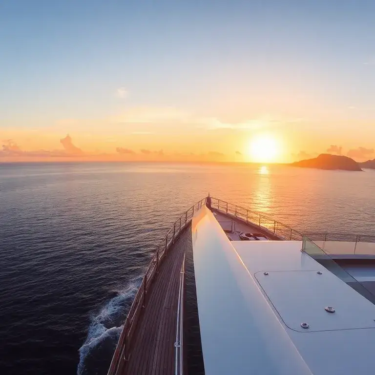 Scenic Luxus Kreuzfahrt Panama–Barbados: 11 Nächte: Eine majestätische Panorama-Aufnahme der Scenic Eclipse II auf dem offenen Meer, Sonnen…