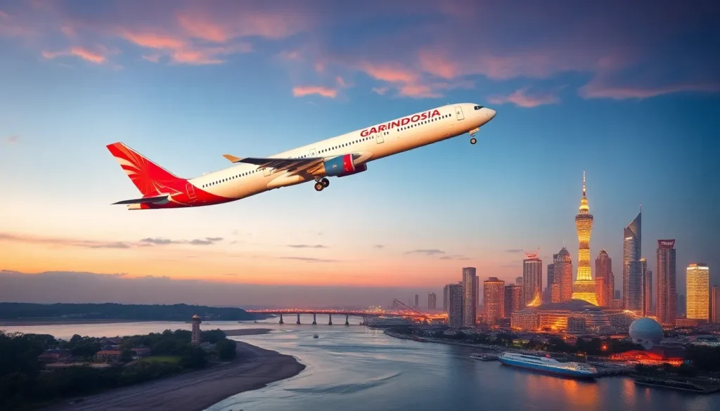 Garuda Flüge Amsterdam nach Bali, Medan & Jakarta ab 594€ - Bali, Medan, Surabaya & Jakarta: Midpost-Bildprompt: Eine detaillierte Collage,…