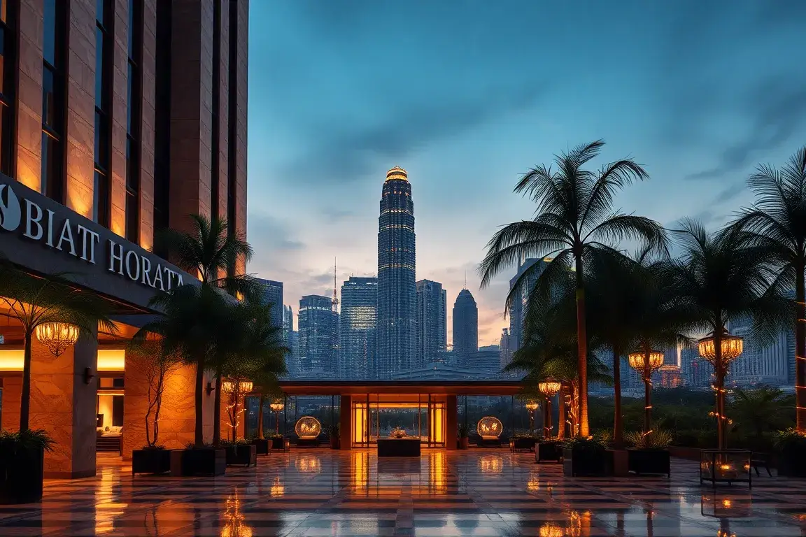 Grand Hyatt Erawan Bangkok: €210/Nacht inkl. Frühstück: Luxuriöse Bildbeschreibung: Eine realistische Fotografie des Grand Hyatt Erawan Ban…