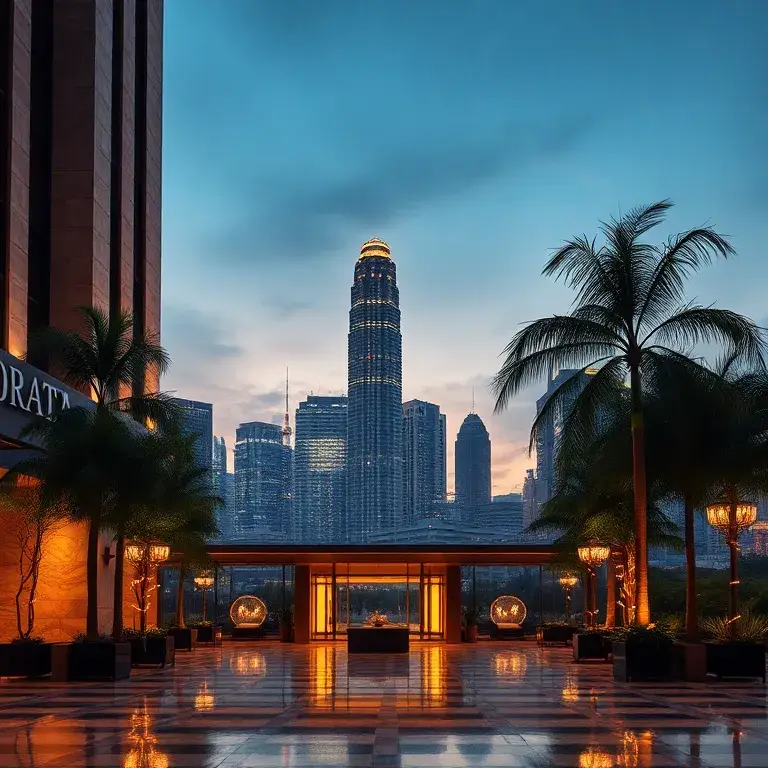 Grand Hyatt Erawan Bangkok: €210/Nacht inkl. Frühstück: Luxuriöse Bildbeschreibung: Eine realistische Fotografie des Grand Hyatt Erawan Ban…