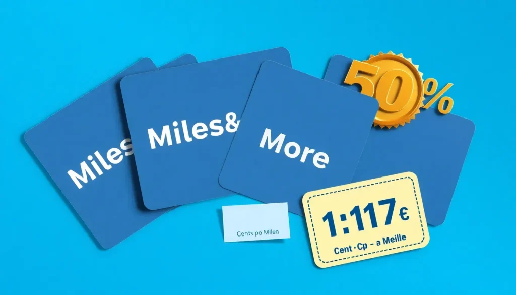 Letzte Chance: 50% Bonus Bundle&Go – 1,17 Cent pro Meile - Fazit: Midpost Image Prompt: Eine dynamische Collage aus Miles&More-Meilen, vier…