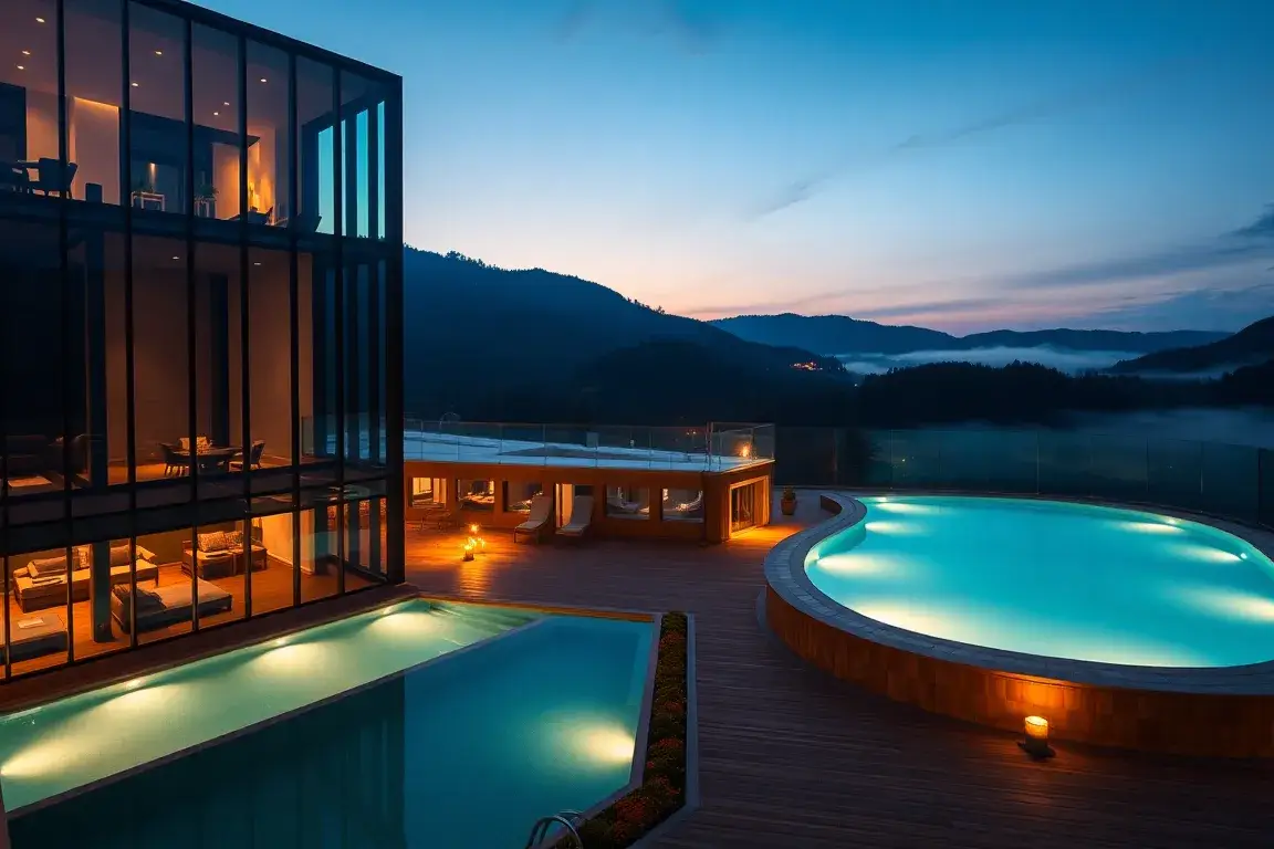 Roomers Baden-Baden, Deutschland – 224€ inkl. Frühstück: Luxuriöses Roomers Baden-Baden Hotel – moderne Glasfassade, Rooftop-Infinity-Pool,…