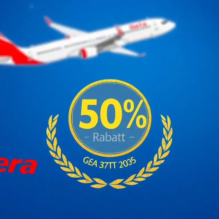Iberia Geschenkkarten kaufen – 10% Rabatt bis 3. Mai: Stilvolles Hauptbild: Iberia-Geschenkkarten im Vordergrund, ein auffälliges 10%-Rabat…