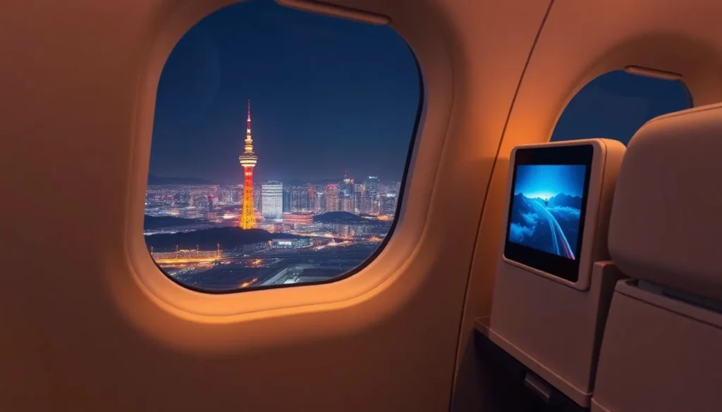 Seoul: Finnair Geschäftsklasse ab €1.453 - Reiseziel Seoul: Fotorealistische Darstellung einer Finnair Airbus A350-Business-Class-Kabine, w…